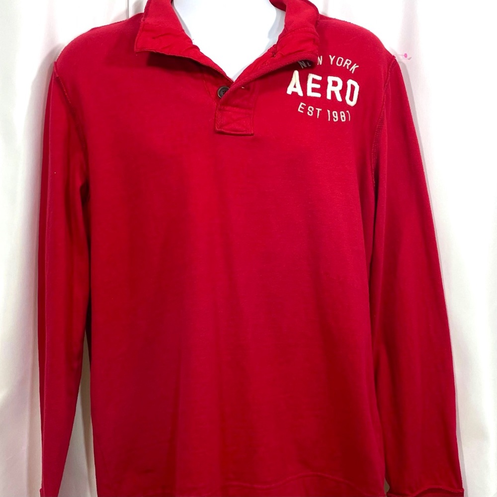 Aeropostale Red Aero Logo Polo Size Large